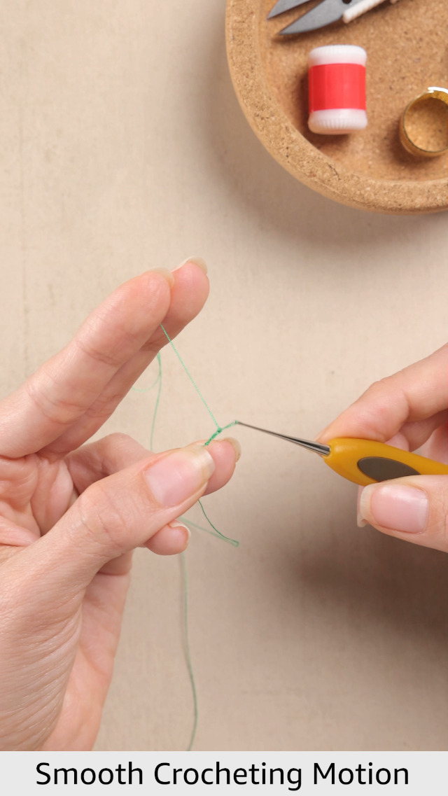 Amazon.com: Clover 1026 Soft Touch Steel Crochet Hooks, No. 12/0.60mm